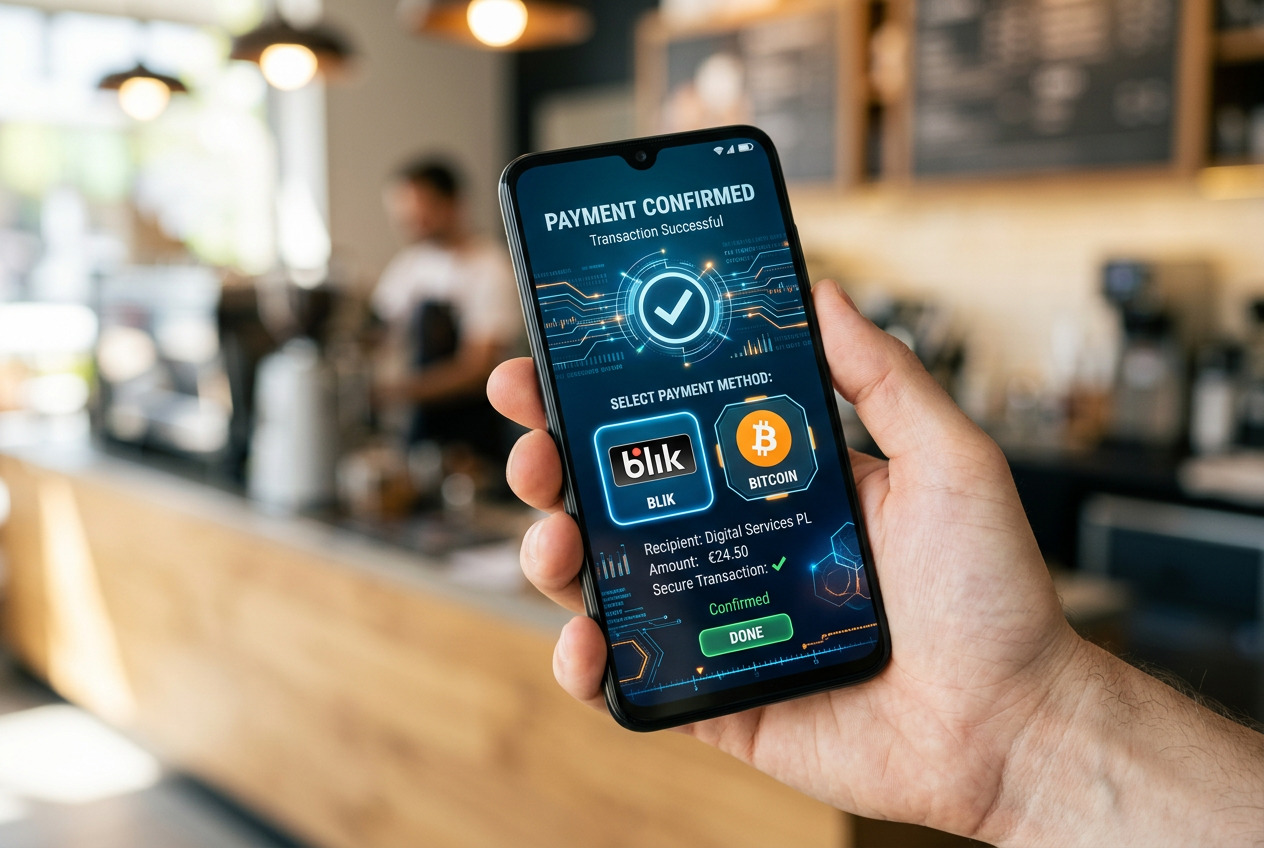 Bezpieczna płatność mobilna w kasynie online przez BLIK i kryptowaluty